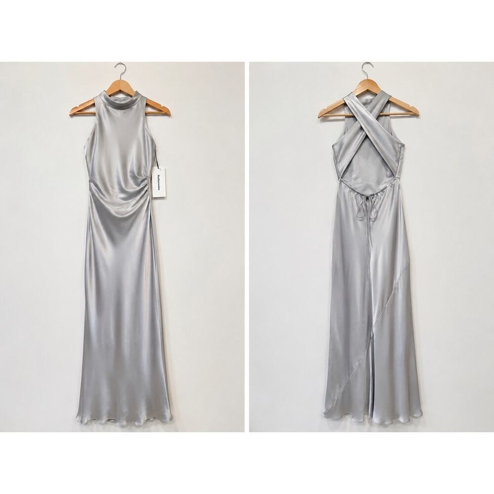 reformation anaiis silk dress Moonlight US6 - Picture 7 of 12